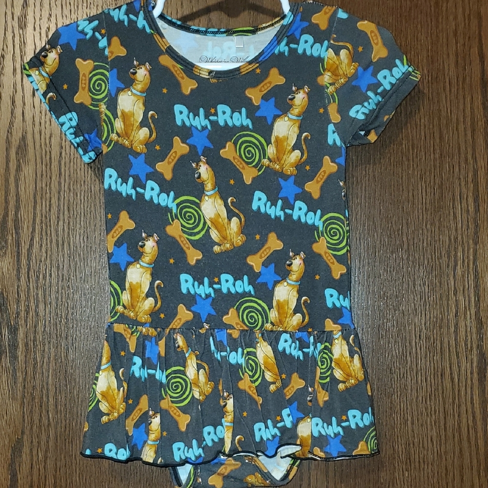 Whispering Willows Scooby Doo Bamboo Bodysuit Twirl Size 12-18 Months